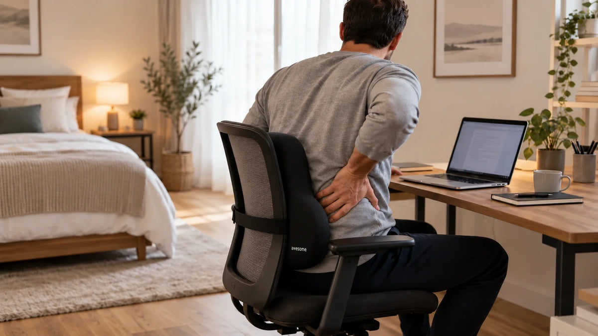 Coussin lombaire au bureau et en télétravail : survivre à la journée assise