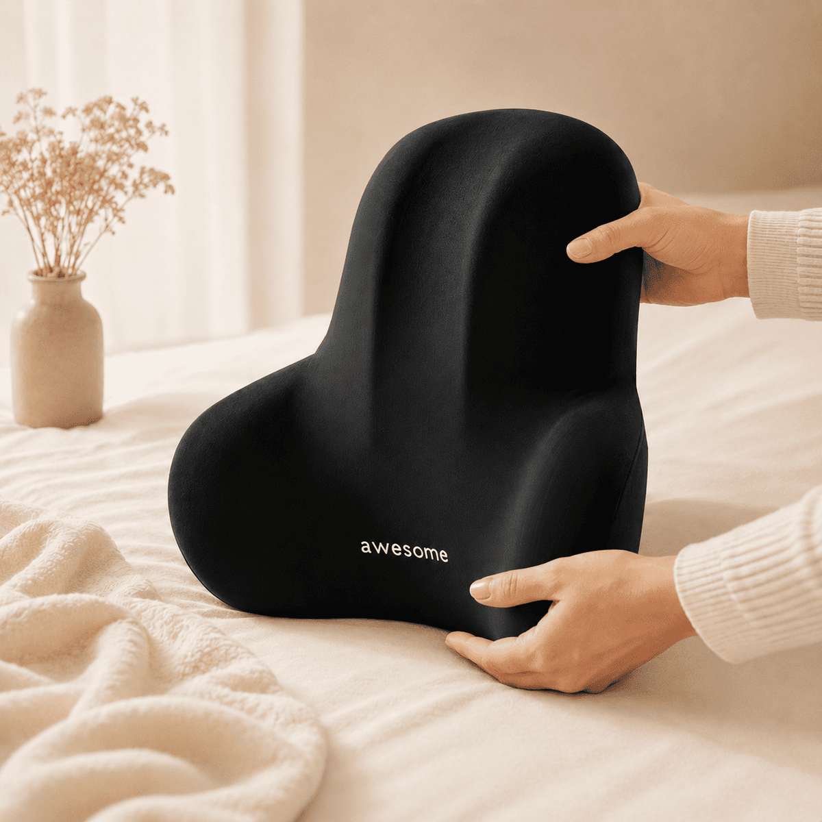Coussin lombaire Lunara — soutien lombaire bureau voiture canapé Image