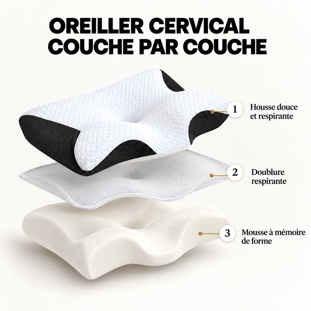 Oreiller Cervical Lunara – Mémoire de Forme